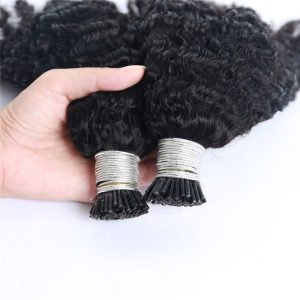 Hot Selling 4A 4B 4C I Tip Hair Extensions Kinky Curly Suppliers Unprocessed Kinky Curly I Tips - Image 6