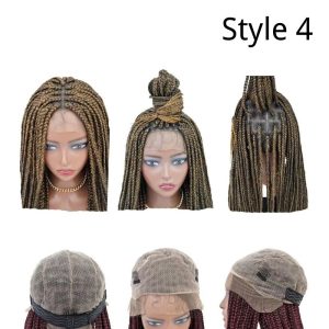 Full Lace Braid Wigs 36 Inches Long For Black Women Braids Lace Wigs Synthetic Hair - Image 4