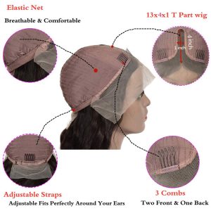 New Body Wave HD Lace Frontal Wig Short Wavy Glueless Wig 150% Density Pre Plucked - Image 9