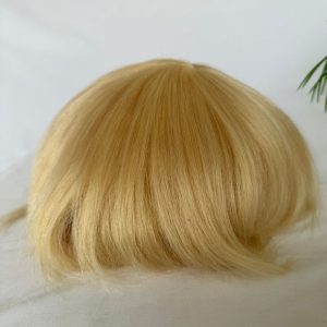 Men Wigs Human Hair Toupee Thin Skin Pu Male Wig Hair Prosthesis Men Toupee Hair 8x10inch Replacement System Remy Hair Pieces 613 Blonde - Image 3