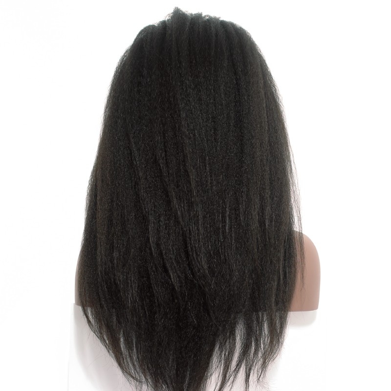 Affordable Lace Front Wigs Kinky Staright Hair 250% Density Human Hair With Natural Baby Hair Around - Image 3