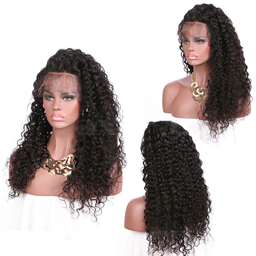 Deep Part Lace Front Wig Brazilian Human Hair Wigs Deep Curly Lace Wig For Black Women Natural Color 130-180 denisty - Image 3