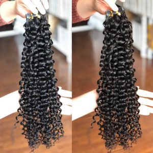 Curly Tape In Hair Extension Cuticle Aligned Raw Indian Human Hair Adhesive 100% Real Human Skin Weft Human Hair