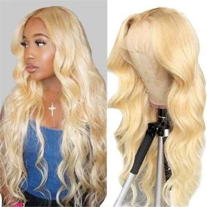 Alternative view of 613 Blonde Color Body Wave Wig 13*4 Hd Transparent Lace Frontal Human Hair Wigs For Women