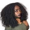 Full Lace Human Hair Wigs Afro Kinky Curly 150% Density Natural Color Natural Hair Line Wig Bleached Knots Natural Baby Hair