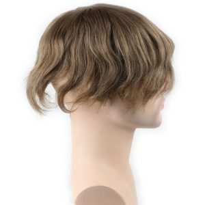 Men's Toupee 10×8 inch Real Human Hair 18# Color Thin Skin Hairpiece Hair Replacement System Monofilament Net Base for Men - Image 5