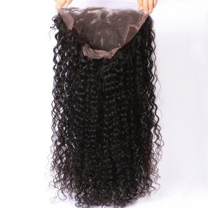 Loose Curly Frontal Lace Wigs Pre Plucked Hairline 150% Density Peruvian Remy 13x6inch Deep Part Human Hair Lace Front Wig For Black Women - Image 4