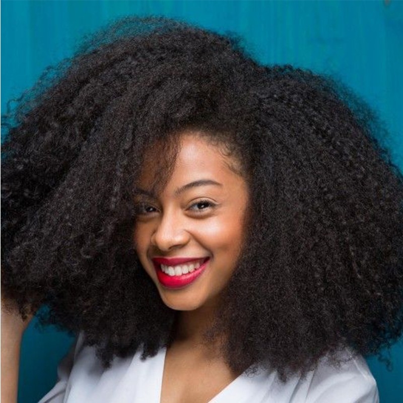 Lace Front Wigs Human Hair Afro Kinky Curly 250% Density Wig With Baby Hair Bleached Knots Natural Africa Style Brazilian Natural Color Hair - Image 2