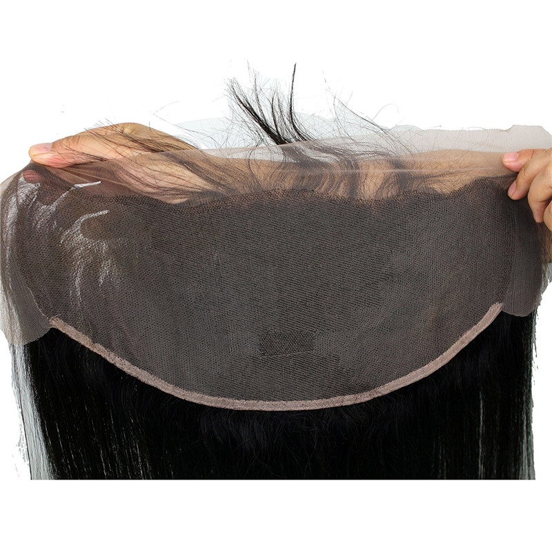 8A Peruvian Lace Frontal Closure Unprocessed Human Hair 13x6 Bleached Knots Frontal Straight Full Lace Frontal 20inch - Image 5