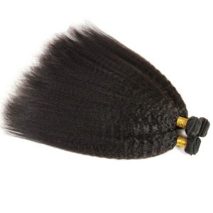 Mongolian Human Hair Kinky Straight Hair Bundles With Lace Closure 4pcs Mink Kinky Straight Hair - Image 5
