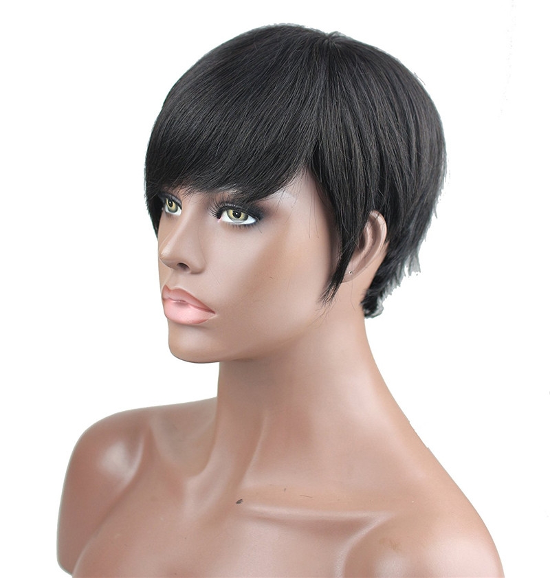 Short Wigs for Women Real Human Hair Full Wigs Short Hair - Image 3