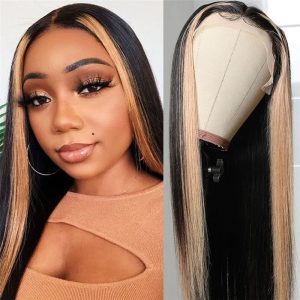 Bob Lace Front Human Hair Wigs For Women #27 Highlight Wig Brazilian Remy Honey Blonde Ombre Short Bob Lace Wigs Closure Wig - Image 4
