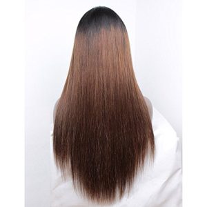 13X6 Lace Front Wigs #1B/#30 Color Straight Ombre Human Hair Wigs With Baby Hair 150% Density unprocessed Brazilian Remy Hair Wig - Image 2