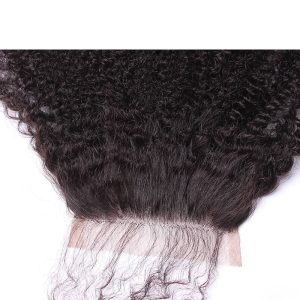 5x5 Transparent HD Swiss Thinner lace Kinky Straight Natural Color Brazilian Human Hair Lace Top Closures Bleached Knots - Image 4