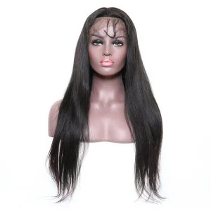 Alternative view of Remy Hair Full Lace Wigs Top Grade Glueless Wig 150% Density Unprocessed Human Hair Bleached Knots With Baby Hair