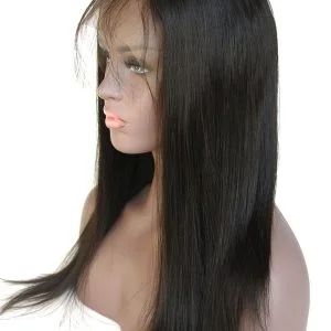 Alternative view of Brazilian Human Hair Straight Style 150% Density 13x6 Lace Wigs Natural Color
