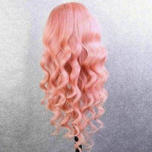 Highlight Blonde and Pink Ombre Lace Front Wig Brazilian Remy Body Wave Colored Human Hair Wigs For Women - Image 4