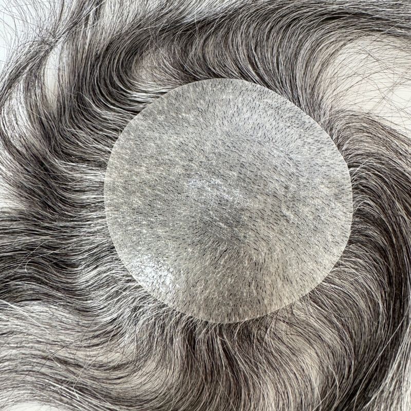 1B60 Side Or Back Hair Patches 8x8 cm Full Skin PU Base Toupee For Men Covering Bald Spots On Head Sides Or Back - Image 6