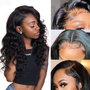 Loose Deep Wave Wigs HD Swiss Transparent Lace Front Human Hair Wigs Peruvian Pre Plucked 13x4 Lace Front Wigs For Black Women Glueless Remy Hair - Image 3