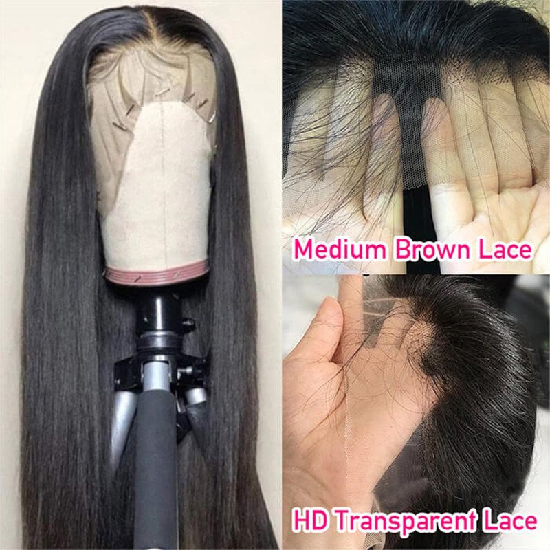 13*4 Hd Lace Front Wigs Straight Human Hair Pre Plucked Glueless Frontal Wig For Women - Image 3