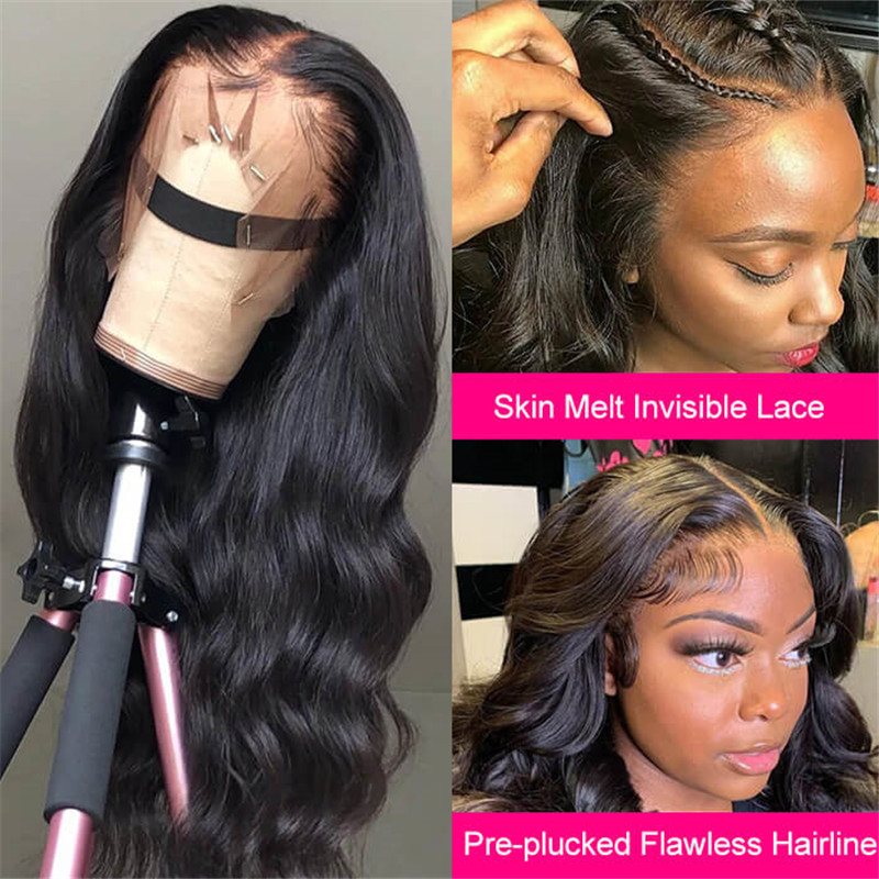 Hd Lace Wigs 13*4 Frontal Wigs Skin Melt Transparent Human Hair Wigs Beauty Supply - Image 3