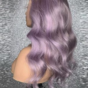 Body Wave Purple Colored Ombre Lace Front Wig Brazilian Remy Human Hair Wigs For Women Human Hair Lace Front Wig - Image 3