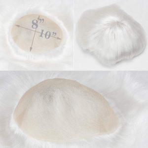 Pwigs Hairpiece Full French Lace Mens Toupee Bleached Knots Men Toupee Human Hair Wig Indian Remy Hair System Breathable 8x10 Toupee 18# Color - Image 32